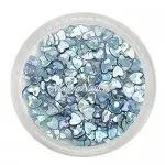 Glitter Shapes - Einlegemotive - Herzen silber hologramm