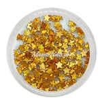 Glitter Shapes - Einlegemotive - Sterne gold hologramm