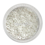 Glitter Shapes - Einlegemotive - Quadrat weiß Nail Art Nails Nagel Nögel Nailart Einleger