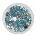Strasssteine - Blume klein hellblau
