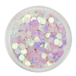 Glitter Shapes - Einlegemotive - hexagon hell lila