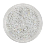 Glitter Shapes - Einlegemotive - Confetti rund weiß irisierend 1mm