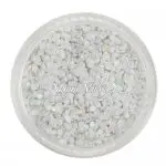 Glitter Shapes - Einlegemotive - Confetti rund weiß irisierend 1mm