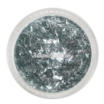 Glitter Fäden - silber metallic