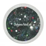 Nail Art Pailetten schwarz hologramm 1mm