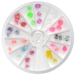 3D Einlegemotive - Gummi Soft Rosen in einer Rondell