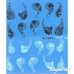 Water Transfer Sticker schwarz-weiß