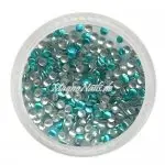 Einlegemotive - Mini Metall Plättchen - rund türkis