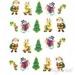 Weihnachten Water Transfer Sticker - Wassertattoos