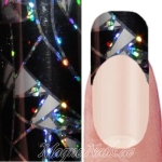 Nail Art Transfer Folie 1,5m - Nail Foil -  Black Triangles