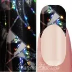 Nail Art Transfer Folie 1,5m - Nail Foil - Black Triangles