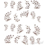 2D Water Transfer Sticker braun metallic