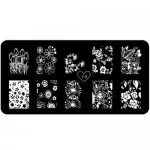 Nail Art Stamping Schablone - Flower