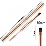 2 in 1 Designer Modellage Gel Pinsel mit Spatel rosegold