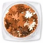 Nail Art Glitter Shapes - Herbst Blätter kupfer