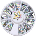 Cat Eye Strasssteine AB - Overlays in einem Rondell