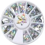 Cat Eye Strasssteine AB - Overlays in einem Rondell