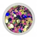 Glitter Shapes - Einlegemotive rund - Confetti bunt