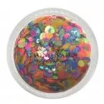 Glitter Shapes - Einlegemotive rund - Confetti bunt