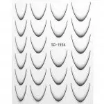 2D French Line - Ombré French Sticker schwarz SD-1934