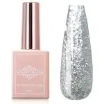 UV Gel - 6007 - Glitter Gel Lack - Silver Frost