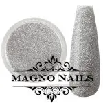 Nail Art Glitterpuder silber fein