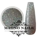 Nail Art Glitterpuder silber hologramm fein