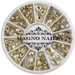 3D - Einlegemotive - Strasssteine - Overlays gold