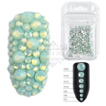 Strasssteine rund -  Green Pearl Nageldesign Nägel Nails Nagelstudio Einleger Nailart