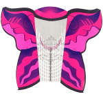 500 Modellier Schablonen im Schmetterlings Design