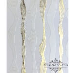 3D Nail Sticker - Welle weiß - gold Seblstklebende Aufkleber Nagelsticker Nagelaufkleber