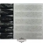 3D Metallic Nail Sticker - silber