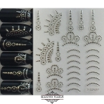 3D Metallic Nail Sticker  - silber