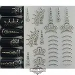 3D Metallic Nail Sticker - silber