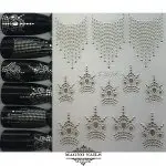 3D Metallic Nail Sticker - silber