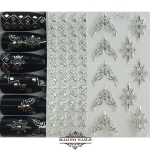 3D Metallic Nail Sticker  - silber