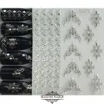 3D Metallic Nail Sticker - silber