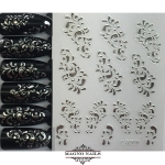 3D Metallic Nail Sticker  - silber