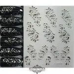 3D Metallic Nail Sticker - silber