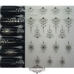 3D Metallic Nail Sticker  - silber