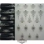 3D Metallic Nail Sticker - silber