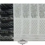 3D Metallic Nail Sticker - silber