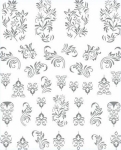 3D Metallic Nail Sticker  - silber Seblstklebende Aufkleber Nagelsticker Nagelaufkleber