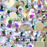 Mix Glas Strasssteine rund -  Crystal AB