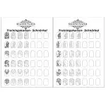 Nail Art Schnörkel Trainingskarte / Übungsbogen