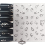 3D Metallic Nail Sticker  - silber Seblstklebende Aufkleber Nagelsticker Nagelaufkleber
