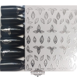 3D Metallic Nail Sticker  - silber Seblstklebende Aufkleber Nagelsticker Nagelaufkleber