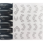 3D Metallic Nail Sticker  - silber Seblstklebende Aufkleber Nagelsticker Nagelaufkleber