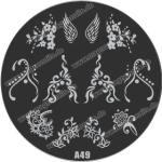 Nail Art Stamping Schablone A49