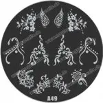 Nail Art Stamping Schablone A49